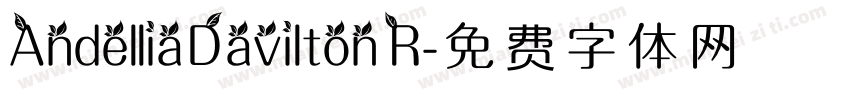 Andellia Davilton R字体转换